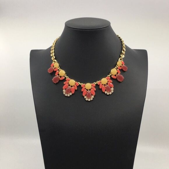 Kate Spade Steamer Glow Graduated Collar Necklace Pink and Yellow Gold Tone - Picture 1 of 16